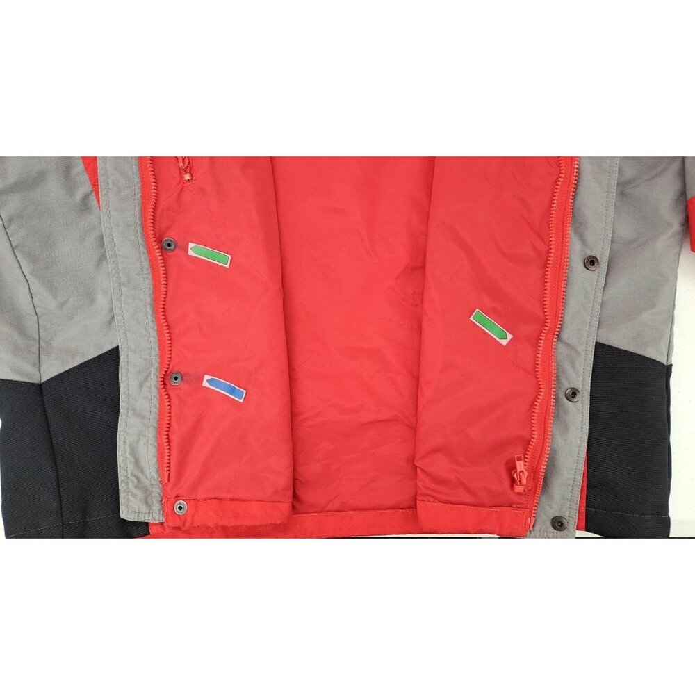 Vintage Columbia Men XL Red Black Gray Jacket Zip Snap Toggle Hem Windbreaker - Picture 13 of 13